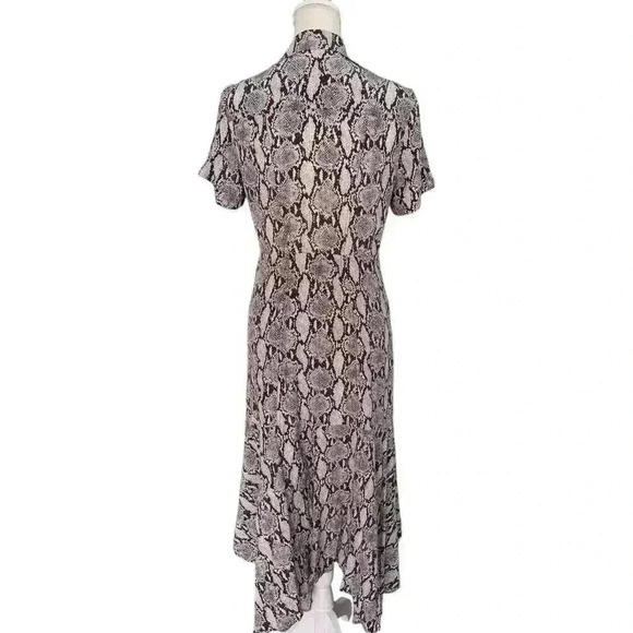 A.L.C. Clarkson Midi Shirt Dress in Nude Snake Print - Size 6 - Picture 5 of 7